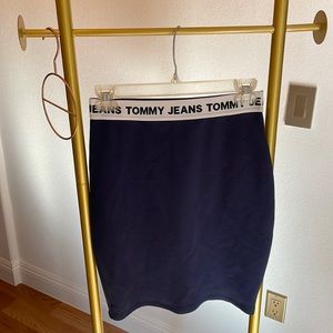 Navy blue Jersey TOMMY HILFIGER Tommy jeans skirt